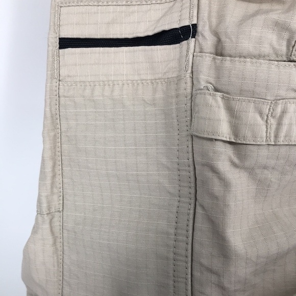 Columbia PFG Mens Size 36 Khaki Ripstop Flat Front Hiking Water Shorts - Picture 6 of 13